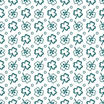 Seamless pattern. Clover leaves. St. Patrick's Day Stock Illustration