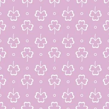 Seamless pattern. Clover leaves. St. Patrick's Day Stock Illustration