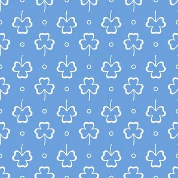 Seamless pattern. Clover leaves. St. Patrick's Day イラスト素材
