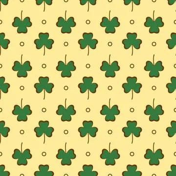 Seamless pattern. Clover leaves. St. Patrick's Day Stock Illustration