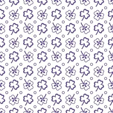 Seamless pattern. Clover leaves. St. Patrick's Day Stock Illustration