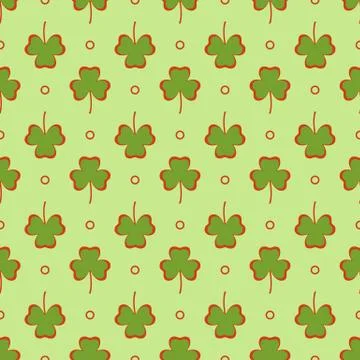 Seamless pattern. Clover leaves. St. Patrick's Day Stockillustratie