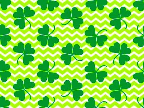 Seamless pattern with clover leaves. St. Patrick's Day background with shamro Stock Illustration