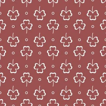 Seamless pattern. Clover leaves. St. Patrick's Day Stock Illustration
