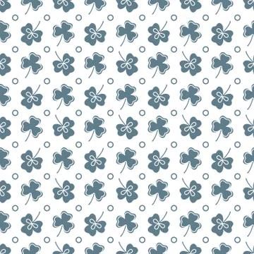 Seamless pattern. Clover leaves. St. Patrick's Day Stock Illustration