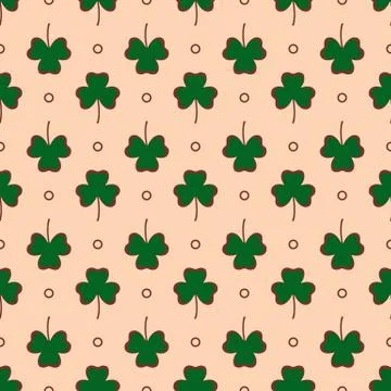Seamless pattern. Clover leaves. St. Patrick's Day Stock Illustration