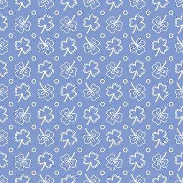Seamless pattern. Clover leaves. St. Patrick's Day Stock Illustration