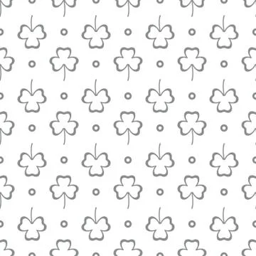 Seamless pattern. Clover leaves. St. Patrick's Day Illustrazione stock