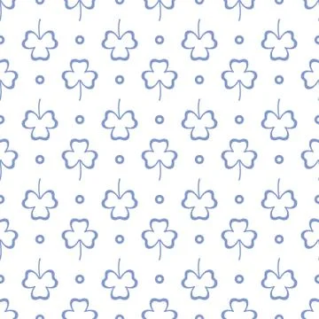Seamless pattern. Clover leaves. St. Patrick's Day Stock Illustration