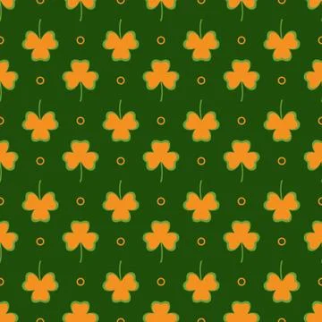Seamless pattern. Clover leaves. St. Patrick's Day Stock Illustration