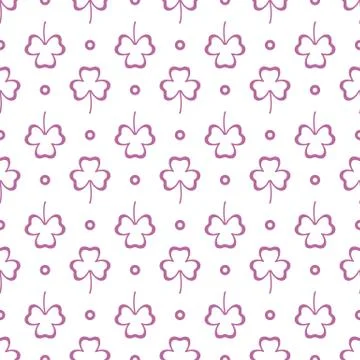 Seamless pattern. Clover leaves. St. Patrick's Day Stock Illustration