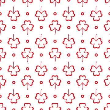 Seamless pattern. Clover leaves. St. Patrick's Day Stock Illustration