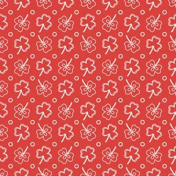 Seamless pattern. Clover leaves. St. Patrick's Day Stock Illustration