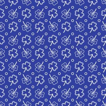 Seamless pattern. Clover leaves. St. Patrick's Day Stock Illustration