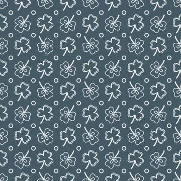 Seamless pattern. Clover leaves. St. Patrick's Day Illustrazione stock