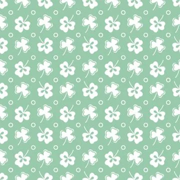 Seamless pattern. Clover leaves. St. Patrick's Day Stock Illustration