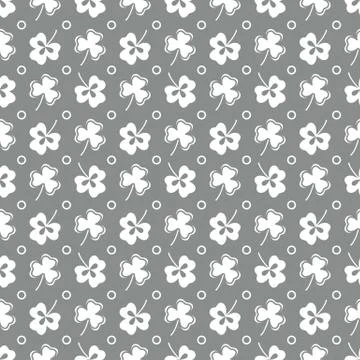 Seamless pattern. Clover leaves. St. Patrick's Day Stock Illustration