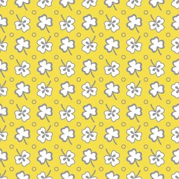 Seamless pattern. Clover leaves. St. Patrick's Day Stock Illustration