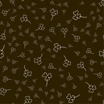 Seamless pattern with clovers for St. Patrick's Day. Three leaf clover Stock Illustration
