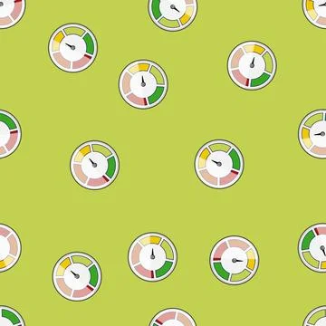 Seamless pattern cluster speedometer cartoon vector Illustrazione stock