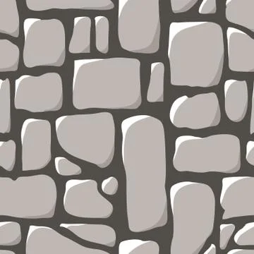 Seamless pattern. Cobblestone pavement Stock Illustration