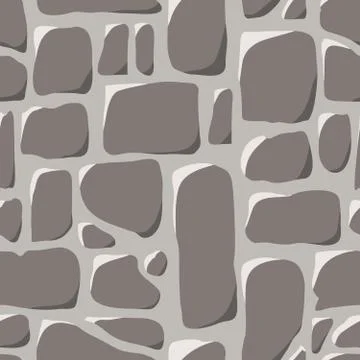 Seamless pattern. Cobblestone pavement Stock Illustration