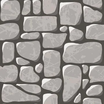 Seamless pattern. Cobblestone pavement Stock Illustration