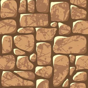 Seamless pattern. Cobblestone pavement Stock Illustration