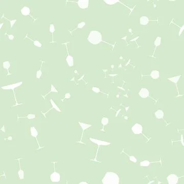 Seamless pattern with cocktail glasses for restaurant or bar menu Stock Illustration