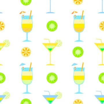 Seamless pattern cocktail Illustrazione stock