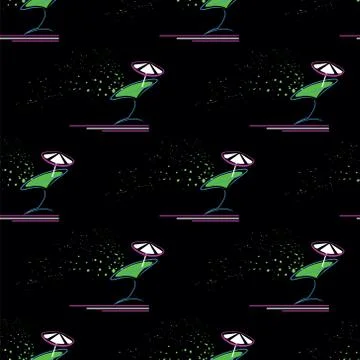 Seamless pattern of cocktails Stock Illustration