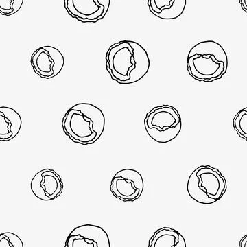 Seamless pattern with coconuts. Stock Illustration