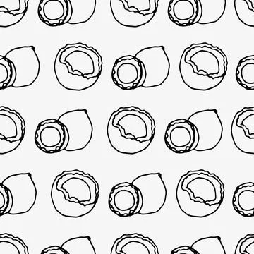 Seamless pattern with coconuts. Stock Illustration