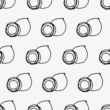 Seamless pattern with coconuts. Illustrazione stock