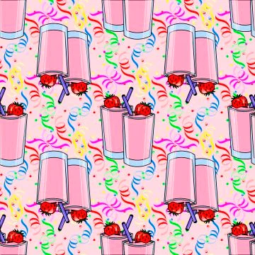 Seamless pattern with coctail drinks Stock Illustration