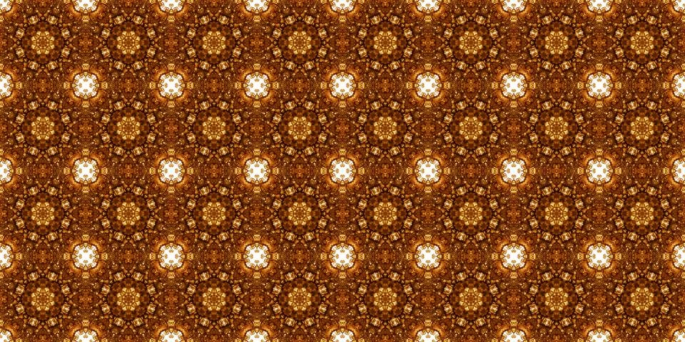 Seamless pattern with coffee and cola. Gold texture. Stock Illustration
