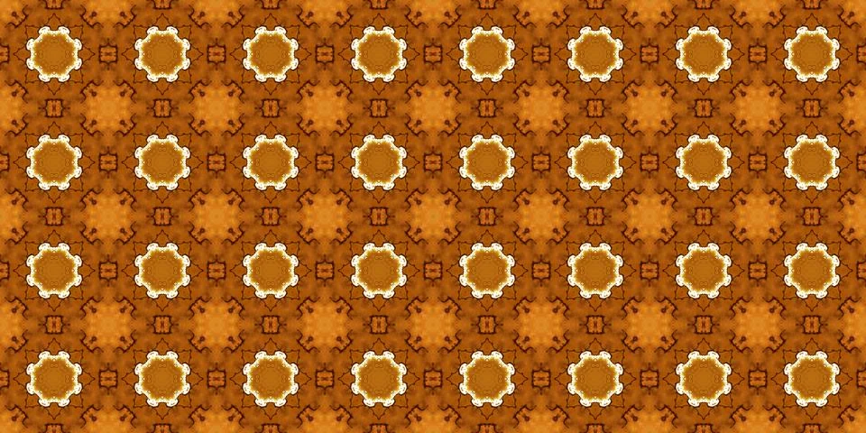 Seamless pattern with coffee and cola. Gold texture. Stock Illustration