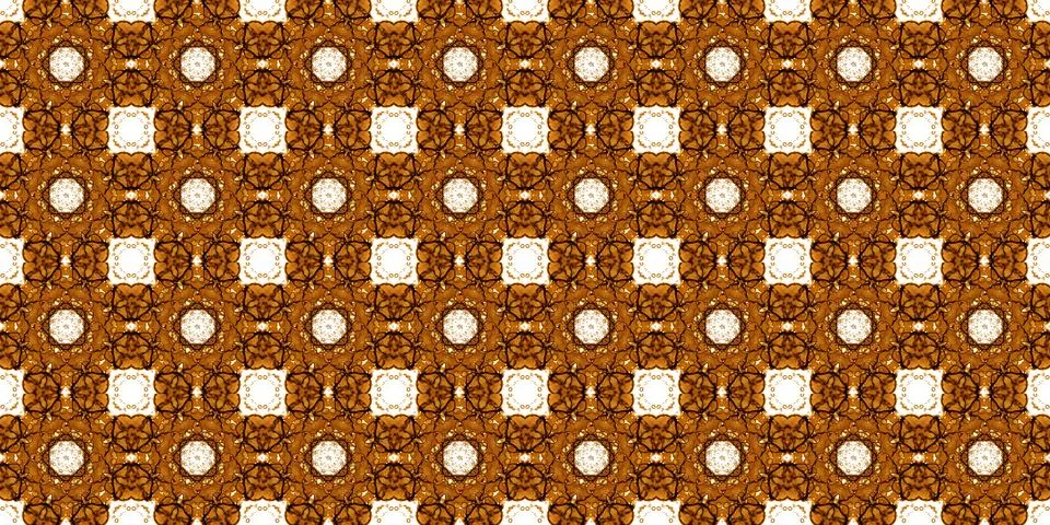 Seamless pattern with coffee and cola. Gold texture. Stock Illustration