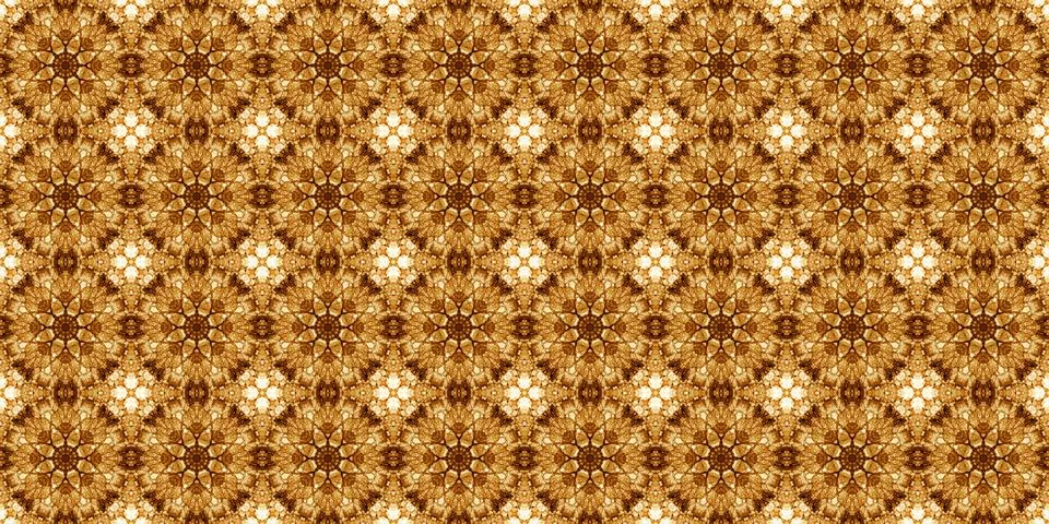 Seamless pattern with coffee and cola. Gold texture. 스톡 일러스트