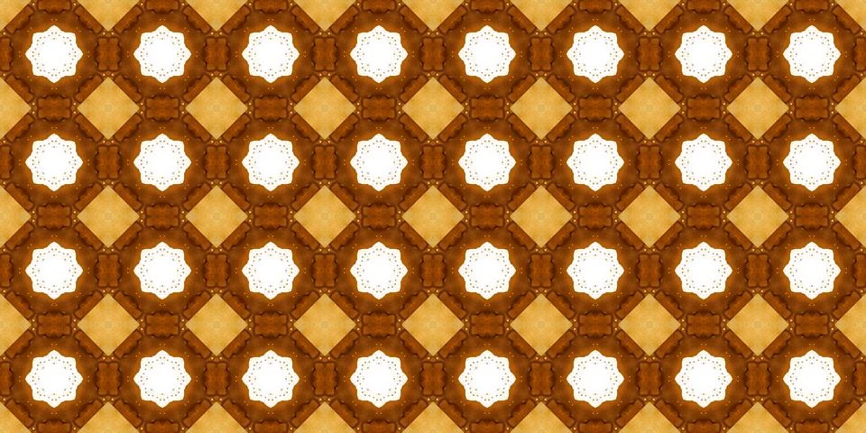 Seamless pattern with coffee and cola. Gold texture. Stock Illustration
