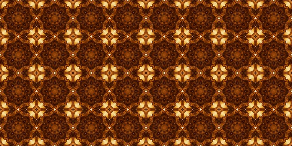 Seamless pattern with coffee and cola. Gold texture. Stock Illustration