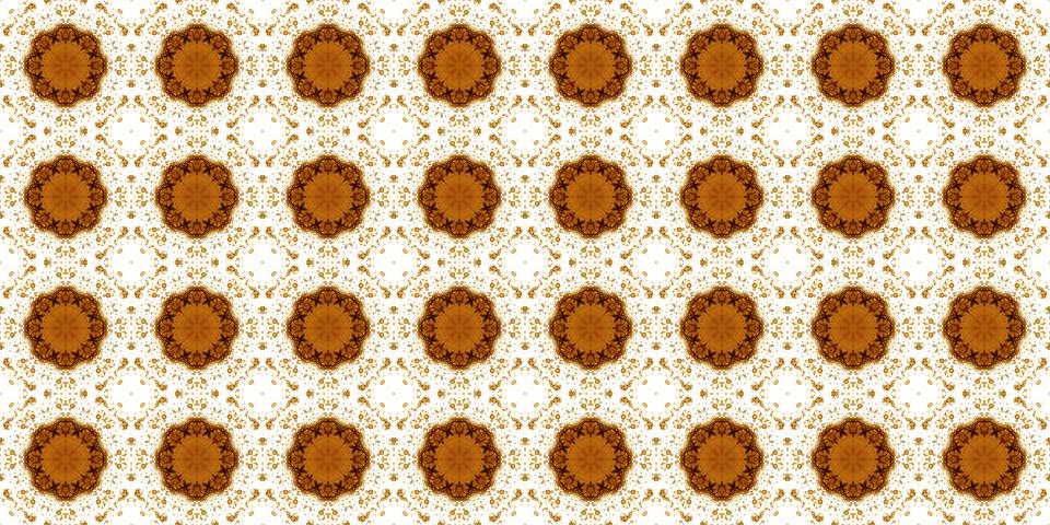 Seamless pattern with coffee and cola. Gold texture. Stock Illustration