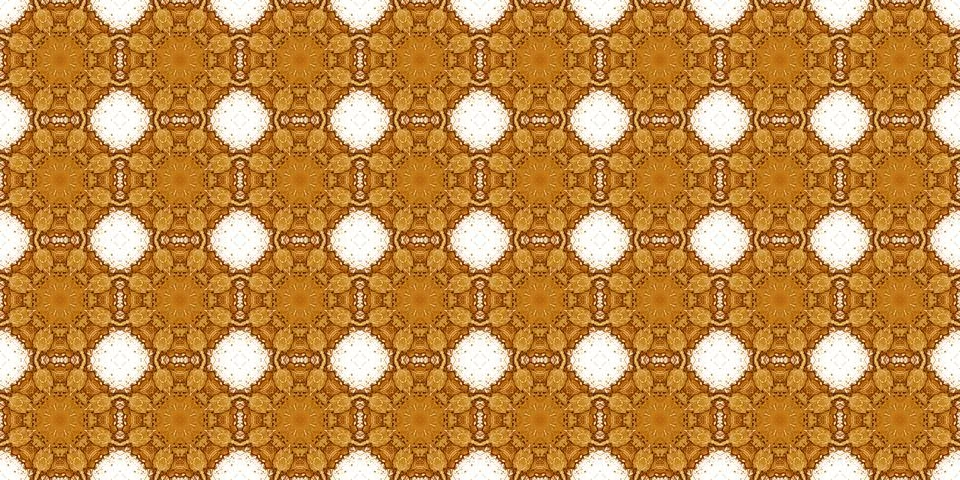 Seamless pattern with coffee and cola. Gold texture. Stock Illustration