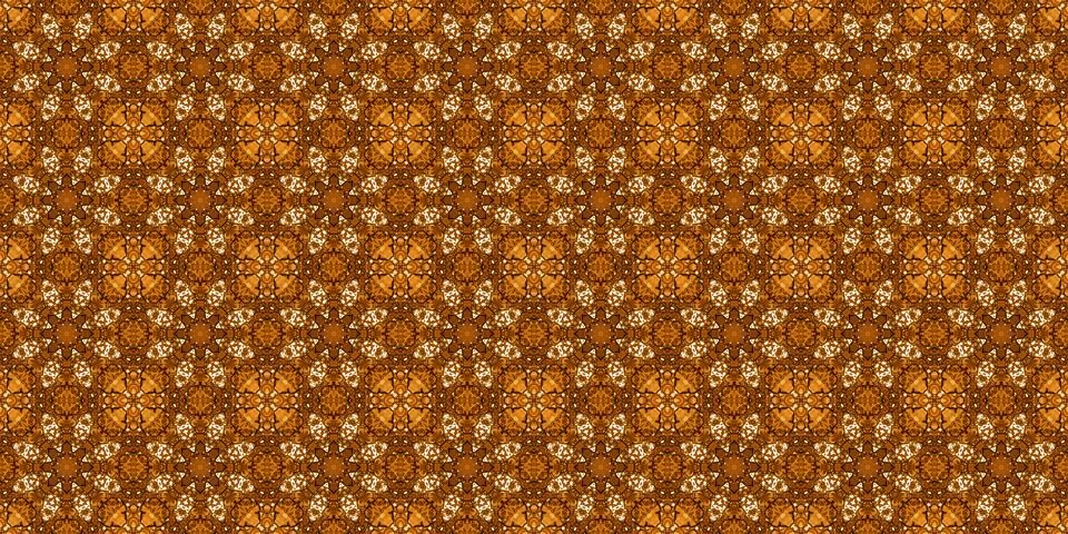 Seamless pattern with coffee and cola. Gold texture. Stock Illustration