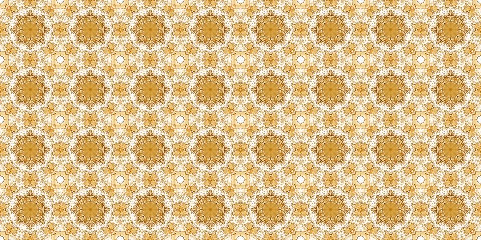 Seamless pattern with coffee and cola. Gold texture. Stock Illustration