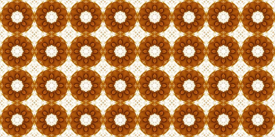 Seamless pattern with coffee and cola. Gold texture. Stock Illustration