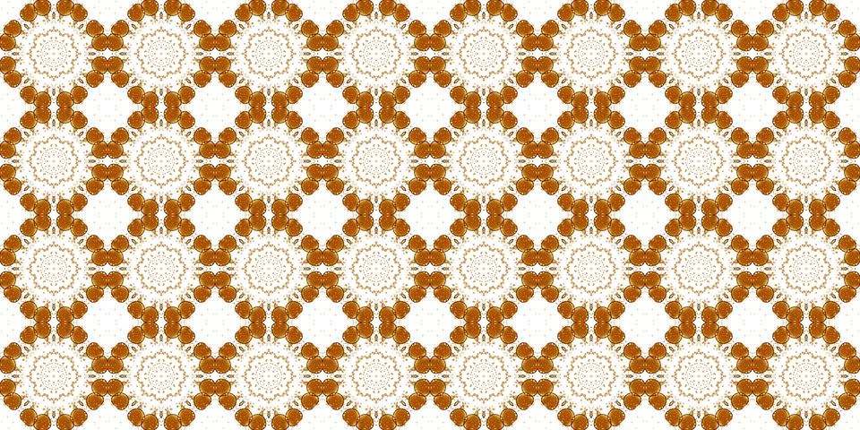Seamless pattern with coffee and cola. Gold texture. Stock Illustration