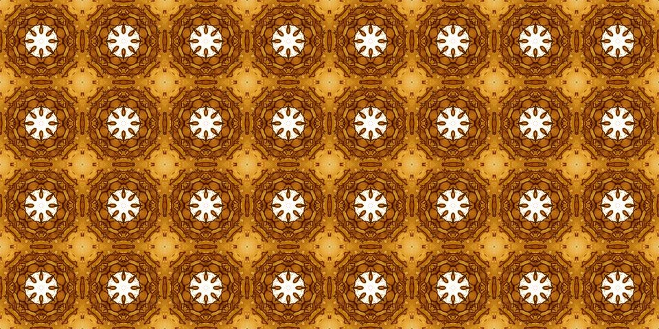 Seamless pattern with coffee and cola. Gold texture. Stock Illustration