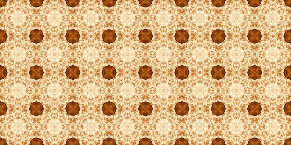 Seamless pattern with coffee and cola. Gold texture. Stock Illustration