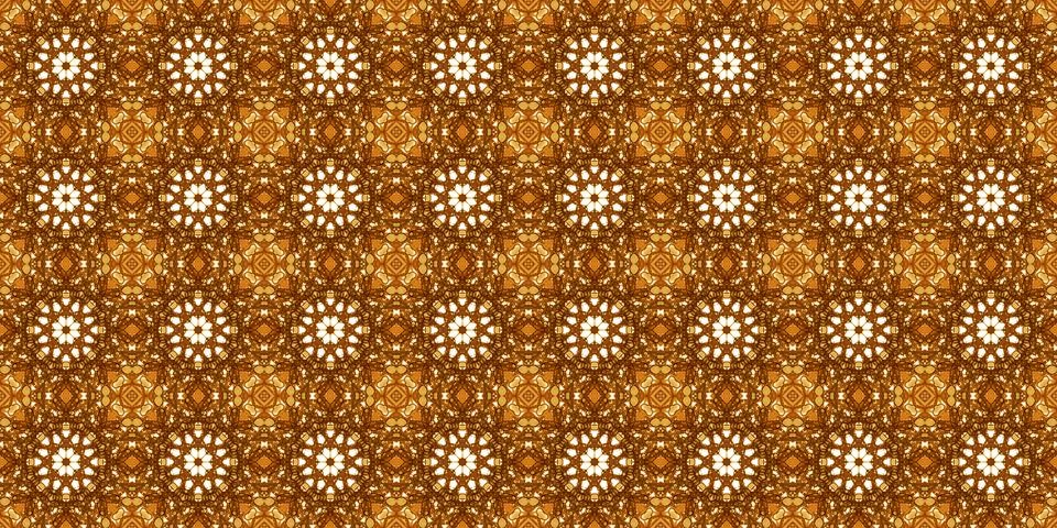 Seamless pattern with coffee and cola. Gold texture. Stock Illustration